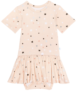 Posh Peanut Stars S/S Twirl Skirt Bodysuit, Posh Peanut, Baby, Infant, Posh PEanut, Posh Peanut S/S Twirl Skirt Bodysuit, Posh Peanut Short Sleeve Twirl Skirt Bodysuit, Posh Peanut Stars, Pos