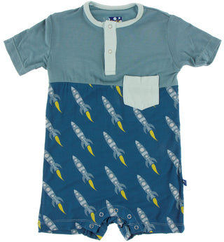 KicKee Pants Twilight Rockets Color Block Henley Romper, KicKee Pants, CM22, Els PW 5060, KicKee, KicKee Pants, KicKee Pants Astronomy, KicKee Pants Color Block Henley Romper, KicKee Pants He
