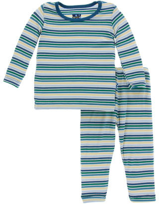 KicKee Pants Boy Perth Stripe Long Sleeve 2pc Pajama Set, KicKee Pants, 2pc Pajama Set, Black Friday, Boy Perth Stripe, CM22, Cyber Monday, Els PW 5060, Els PW 8258, End of Year, End of Year