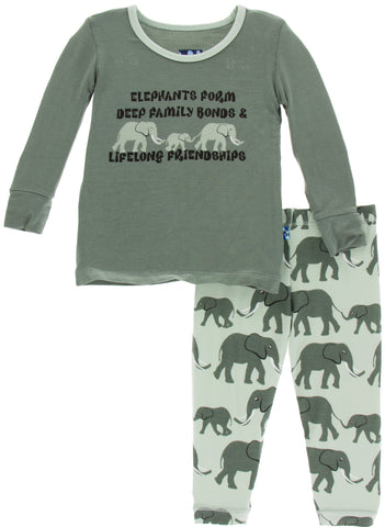 KicKee Pants Aloe Elephants Long Sleeve Pajama Set, KicKee Pants, Aloe Elephants, Black Friday, cf-size-2t, cf-type-kickee-pants-kenya, cf-vendor-kickee-pants, CM22, Cyber Monday, Els PW 5060