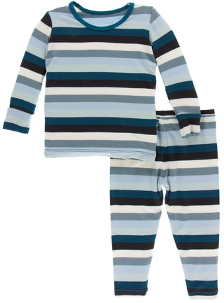 KicKee Pants Meteorology Stripe  L/S Pajama Set, KicKee Pants, Black Friday, CM22, Cyber Monday, Els PW 8258, End of Year, End of Year Sale, KicKee, KicKee LS Pajama Set, kickee Pajama Set, K
