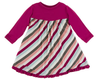 KicKee Pants Geology Stripe L/S Swing Dress, KicKee Pants, Black Friday, cf-size-2t, cf-size-3t, cf-type-dress, cf-vendor-kickee-pants, Classic LS Swing, CM22, Cyber Monday, Els PW 8258, End