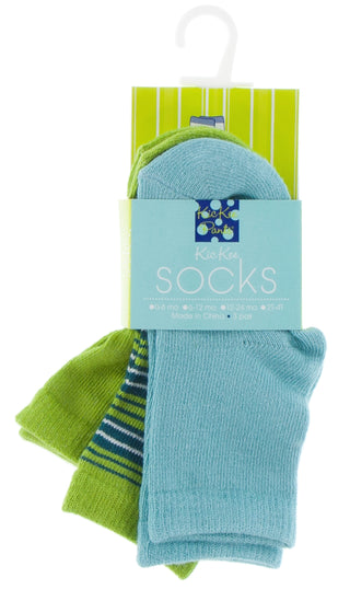 KicKee Pants Sock Set-Glacier/Cancun Stripe/Meadow, KicKee Pants, Black Friday, Cancun, Cancun Socks, CM22, Cyber Monday, Els PW 8258, End of Year, End of Year Sale, KicKee, KicKee Pants, Kic