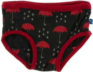 KicKee Pants Zebra Houndstooth & Umbrella and Rain Clouds Girl's Underwear Set-PRESALE, KicKee Pants, CM22, Els PW 8598, Girls Underwear, KicKee, KicKee Girls Underwear, KicKee London, KicKee