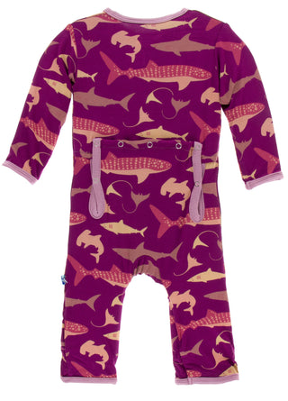 KicKee Pants Melody Sharks Coverall with Zipper, KicKee Pants, CM22, Coverall, Coverall with Zipper, KicKee, KicKee Oceanography, KicKee Pants, KicKee Pants Coverall, KicKee Pants Coverall wi