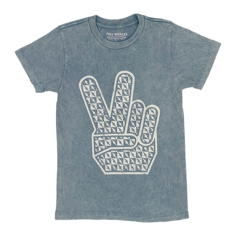 Tiny Whales Peace Out Mineral River S/S Tee, Tiny Whales, Boys, Boys Clothing, cf-size-12-18-months, cf-type-shirt, cf-vendor-tiny-whales, Made in the USA, Peace, Peace Out, Short Sleeve Tee,