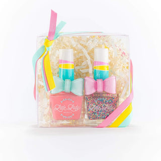 Peachy Rainbow Duo Scented Nail Polish Set, Little Lady Products, cf-type-nail-polish, cf-vendor-little-lady-products, EB Girls, Glitter Nail Polish, Just Peachy, Kids Nail Polish, Little Lad