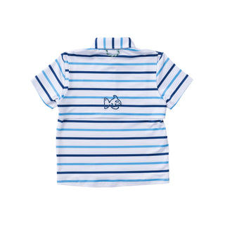 Prodoh Sea Star Stripe Performance Polo, Prodoh, CM22, Collared Shirt, JAN23, Polo Shirt, Prodoh, Prodoh Performance Polo, Prodoh Sea Star Stripe, Short Sleeve Polo Shirt, Polo - Basically Bo