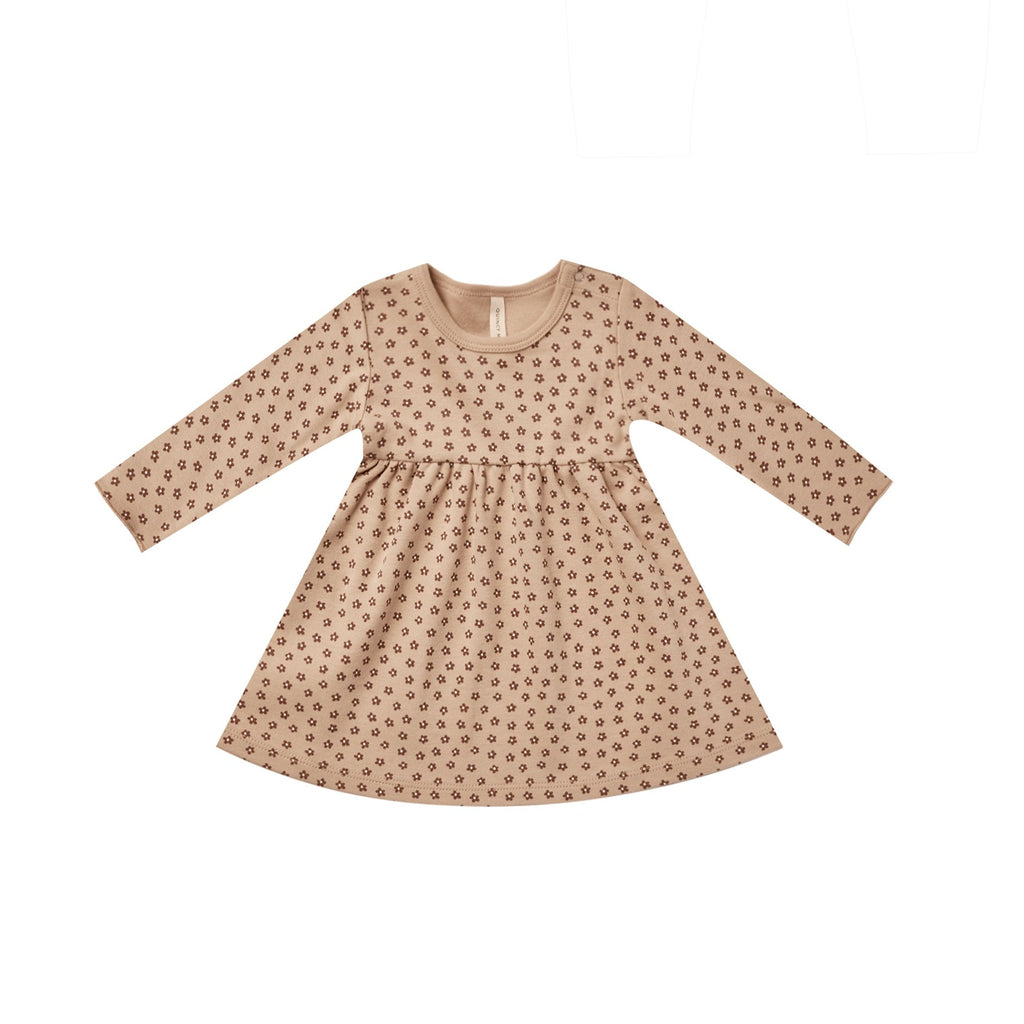 Quincy Mae Long Sleeve Jersey Dress - Ditsy Bloom