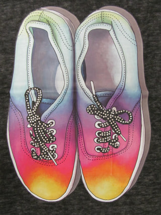 Sparkle by Stoopher Rainbow Sneakers Raw Edge Tank, Sparkle by Stoopher, Big Girls Clothing, Black Friday, Bling Tank Top, Cyber Monday, Els PW 5060, Girls Clothing, Rainbow Sneaker, Rainbow