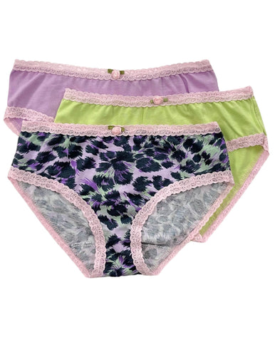 Esme Purple Cheetah 3pc Panty Set, Esme, cf-size-medium-6-6x, cf-size-preteen-14-16, cf-size-small-4-5-years, cf-type-girls-underwear, cf-vendor-esme, Els PW 8598, esme, Esme Panty Pack, esme
