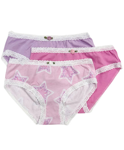 Esme Pink Star Tie Dye 3pc Panty Set, Esme, cf-size-large-7-8-years, cf-size-medium-6-6x, cf-size-preteen-14-16, cf-type-girls-underwear, cf-vendor-esme, Els PW 8598, esme, Esme Panty Pack, e