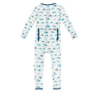 KicKee Pants Natural Fishing Flies Coverall with Zipper, KicKee Pants, Coverall, Coverall with Zipper, Coveralls, Fitted Coverall, KciKee Coverall, KicKee, KicKee Coverall, KicKee Pants, KicK