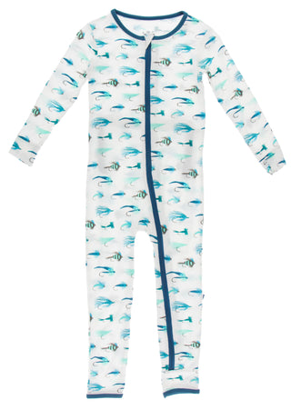 KicKee Pants Natural Fishing Flies Coverall with Zipper, KicKee Pants, Coverall, Coverall with Zipper, Coveralls, Fitted Coverall, KciKee Coverall, KicKee, KicKee Coverall, KicKee Pants, KicK