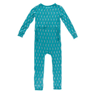 KicKee Pants Neptune Mini Seahorses Coverall with Zipper, KicKee Pants, Coverall, Coverall with Zipper, Coveralls, Fitted Coverall, KciKee Coverall, KicKee, KicKee Coverall, KicKee Pants, Kic