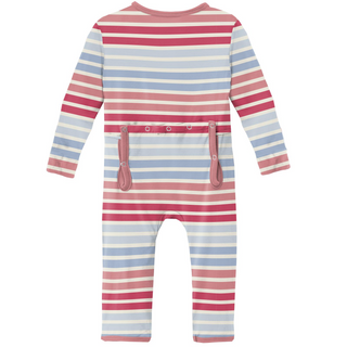 KicKee Pants Cotton Candy Stripe Coverall with Zipper, KicKee Pants, CM22, Coverall, Coverall with Zipper, KicKee, KicKee Coverall, KicKee Pants, KicKee Pants Cotton Candy Stripe, KicKee Pant