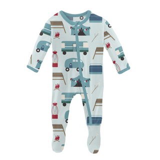KicKee Pants Fresh Air Camping Footie with Zipper, KicKee Pants, CM22, Footie, Footie with Zipper, Fresh Air Camping, KicKee, KicKee Footie, KicKee Footie with Zipper, KicKee Pants, KicKee Pa