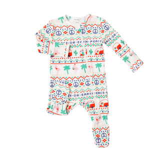 Angel Dear California Fair Isle Thermal Footie with Zipper, Angel Dear, All Things Holiday, angel Dear, Angel Dear Bamboo Footie, Angel Dear Christmas, Angel Dear Footie with Zipper, Angel De
