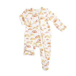 Angel Dear Rise & Shine Pink Ruffle Front Zipper Footie, Angel Dear, angel Dear, Angel Dear Fall 2021, Angel dear Footie, Angel Dear Rise & Shine, Angel Dear Rise & Shine Pink, Angel Dear Ruf