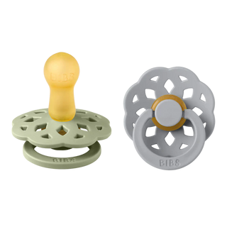 BIBS Pacifier Boheme Latex 2 Pack - Sage / Cloud, BIBS, BIBS, BIBS Boheme, BIBS BPA-Free Natural Rubber Baby Pacifier, Bibs Classic Pacifier, BIBS Pacifier, BIBS Pacifier Boheme, BIBS Pacifie