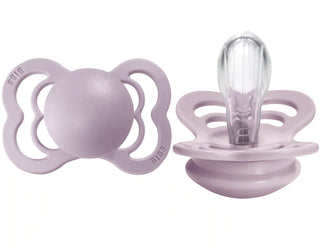 BIBS Supreme Silicone Pacifier 2 Pack - Dusky Lilac, BIBS, BIBS, BIBS Blossom, BIBS Dusky Lilac, BIBS Pacifier, BIBS Pacifiers, Bibs Stage 1, Bibs Stage 2, Bibs Supreme, BIBS Supreme Pacifier