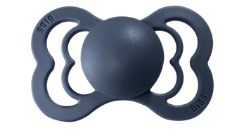 BIBS Supreme Silicone Pacifier 2 Pack - Steel Blue, BIBS, BIBS, BIBS Pacifier, BIBS Pacifiers, Bibs Stage 1, Bibs Stage 2, BIBS Steel Blue, Bibs Supreme, BIBS Supreme Pacifier, BIBS Supreme S