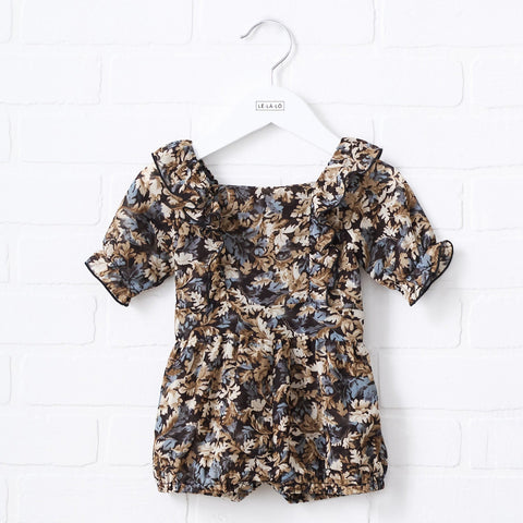 Le La Lo Long Sleeve Floral Print Romper - Mini (Baby), LE LA LO, cf-size-6-12-months, cf-type-shirts-&-tops, cf-vendor-le-la-lo, LE LA LO, Long Sleeve Floral Print Romper, Matching Mommy and