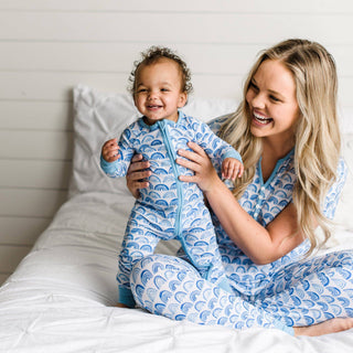 Little Sleepies Blue Rainbows Convertible Romper/Sleeper, Little Sleepies, Bamboo Pajamas, CM22, Coverall, Footie, Little Sleepies, Little Sleepies Bamboo, Little Sleepies Blue Rainbows, Litt