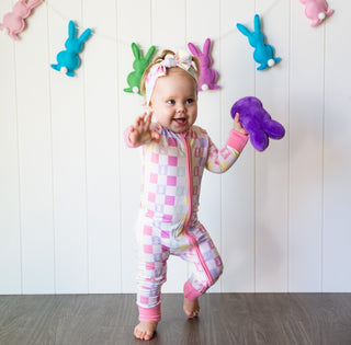 Dream Big Little Co Bunny Kisses Dream Romper, Dream Big Little Co, Bamboo Pajamas, Bunny Kisses, cf-size-0-3-months, cf-size-12-18-months, cf-size-18-24-months, cf-size-3-6-months, cf-size-6