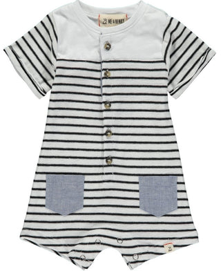 Me & Henry Navy & White Breton Romper, Me & Henry, Boys Clothing, Els PW 5060, Infant Boy Clothing, JAN23, Me & Henry, Me & Henry Breton Romper, Me & Henry Navy & White, Me & Henry Navy & Whi