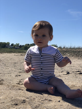 Me & Henry Navy & White Breton Romper, Me & Henry, Boys Clothing, Els PW 5060, Infant Boy Clothing, JAN23, Me & Henry, Me & Henry Breton Romper, Me & Henry Navy & White, Me & Henry Navy & Whi