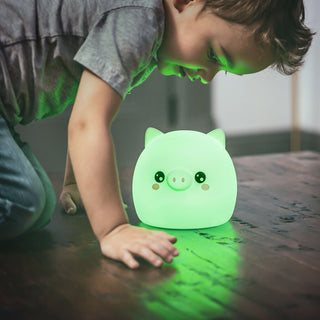 LumiPets Kawaii Touch Night Light - Pig, LumiWorld, cf-type-toy, cf-vendor-lumiworld, LED Nightlight, Lumi Pet, Lumi Pets, LumieWorld, LumiPet, LumiPets, Lumiworld, Nightlight, Pig, Toy - Bas