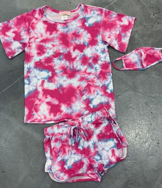 Tweenstyle by Stoopher Hot Pink Tie Dye Tee, Tweenstyle, Sparkle by Stoopher, Sparkle by Stoopher Tie Dye, Tie Dye, Tie Dye Shirt, Tie Dye Short, Tie Dye Tee, Tweenstyle, Tweenstyle by Stooph