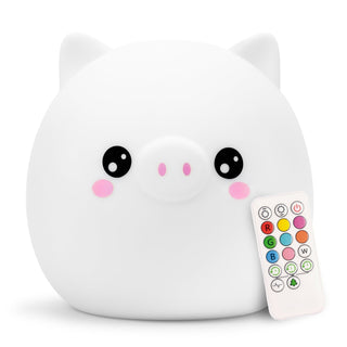 LumiPets Kawaii Touch Night Light - Pig, LumiWorld, cf-type-toy, cf-vendor-lumiworld, LED Nightlight, Lumi Pet, Lumi Pets, LumieWorld, LumiPet, LumiPets, Lumiworld, Nightlight, Pig, Toy - Bas