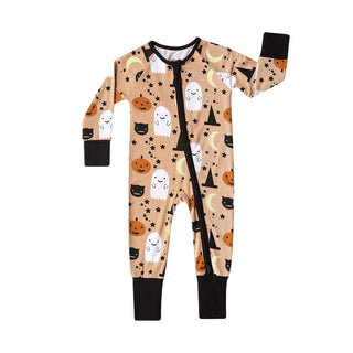 Trick or Treat Halloween Bamboo Baby Convertible Foot Pajama, Emerson and Friends, Bamboo, Bamboo Pajamas, cf-size-3-6-months, cf-type-pajamas, cf-vendor-emerson-and-friends, CM22, Emerson &