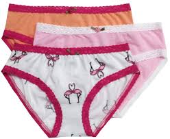 Esme Flamingo on White 3pc Panty Set, Esme, Els PW 8598, Esme, Esme Panties, Esme Panty, Esme Underwear, Flamingo, Girls Underwear, Made in the USA, Girls Underwear - Basically Bows & Bowties