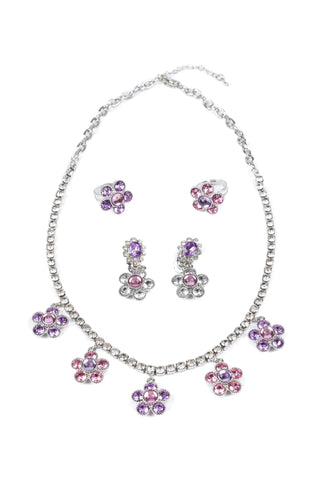 Great Pretenders The Audrey Necklace, Ring & Clip On Earring Set, Great Pretenders, Audrey, cf-type-jewelry-sets, cf-vendor-great-pretenders, Creative Education, Dress Up Jewelry, EB Girls, G