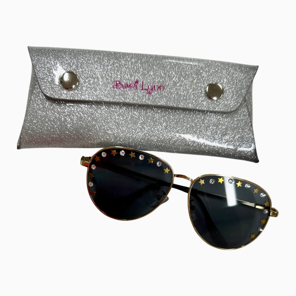 Look at these nice Louis Vuitton Studded Aviator Style Sunglasses
