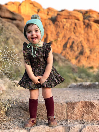 Little Stocking Co Lace Top Knee High Socks - Wine, Little Stocking Co, cf-size-1-5-3y, cf-size-4-6y, cf-size-7-10y, cf-type-knee-high-socks, cf-vendor-little-stocking-co, Fall 2021, Little S