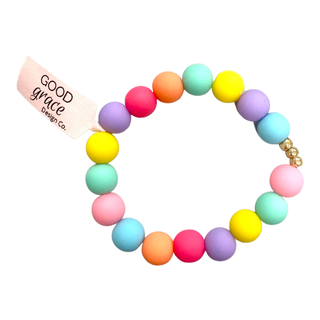 Girls Bracelet Single - Rainbow Brite Bubblegum, Good Grace Design Co, Bracelet, Bracelets, Girls Bracelet Single - Rainbow Brite Bubblegum, Good Grace Design Co Bracelet, Good Grace Design C