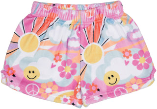 Iscream Feelin' Groovy Plush Shorts, Iscream, EB Girls, Fleece Shorts, Gifts for Tween, Girls Sleep Shorts, iscream, Iscream Feelin' Groovy, Iscream Feelin' Groovy Plush Shorts, Iscream Plush