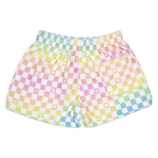 Iscream Ombre Checkerboard Plush Shorts, Iscream, Fleece Shorts, Gifts for Tween, Girls Sleep Shorts, iscream, Iscream Ombre Checkerboard, Iscream Plush Shorts, iscream shorts, iscream-shop,