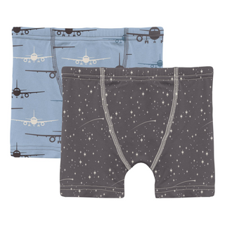 KicKee Pants Pond Airplanes & Rain Shooting Stars Boxer Briefs Set, KicKee Pants, Boxer Brief, Boxer Briefs, Boy underwear, Boys Boxer Brief Set, Boys Boxer Briefs Set, CM22, Els PW 8598, Kic