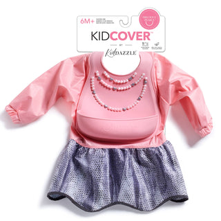 Precious Pearls Kid Cover Bib, KidDazzle, Apron, Bib, Full Cover Bib, Kid Dazzle, KidDazzle, Precious Pearls Kid Cover Bib, Silicone Bib, Bibs - Basically Bows & Bowties