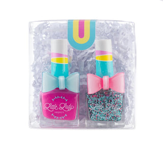Flamingo Dino Duo Scented Nail Polish Set, Little Lady Products, Dino S'Mores, EB Girls, Glitter Nail Polish, Kids Nail Polish, Little Lady Glitter Nail Polish, Little Lady Lady Duo Scented N