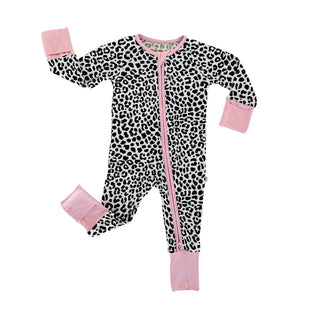 Little Sleepies Snow Leopard Convertible Romper/Sleeper, Little Sleepies, Bamboo Pajamas, CM22, Coverall, Footie, Little Sleepies, Little Sleepies Bamboo, Little Sleepies Snow Leopard, Revers