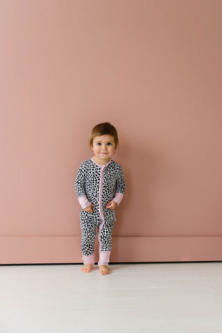 Little Sleepies Snow Leopard Convertible Romper/Sleeper, Little Sleepies, Bamboo Pajamas, CM22, Coverall, Footie, Little Sleepies, Little Sleepies Bamboo, Little Sleepies Snow Leopard, Revers