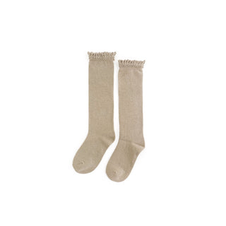 Little Stocking Co Lace Top Knee High Socks - Oat, Little Stocking Co, cf-size-4-6y, cf-size-7-10y, cf-type-knee-high-socks, cf-vendor-little-stocking-co, Little Stocking Co, Little Stocking