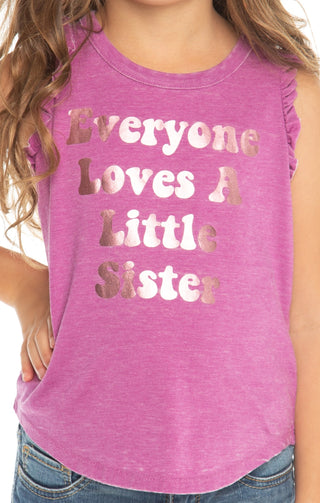 Chaser Little Sister Love Flutter Sleeve Tee, Chaser, cf-size-2, cf-size-3, cf-type-tee, cf-vendor-chaser, Chaser, Chaser Kids, Chaser Kids Shirt, Chaser Kids Tee, Chaser Little Sister, Chase