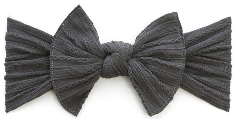 Baby Bling Charcoal Cable Knit Knot Headband, Baby Bling, Baby Bling, Baby Bling Bows, Baby BLing Cable Knit Knot, Baby Bling Charcoal Cable Knit Knot Headband, Baby Bling Fall 2018 Release, 
